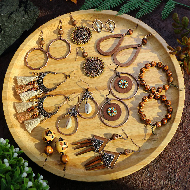 Bông Tai / Khuyên Tai Boho Du Lịch Đi Biển Mẫu Mới Thời Trang Nữ