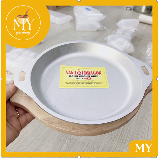 Chảo nhôm Nướng vạn lợi 20cm _ chảo gang nướng