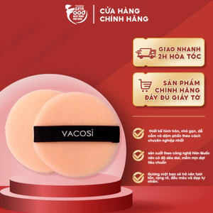 Bông Phấn Khô Tròn Nhỏ Vacosi Small Round Puff BP01 (1 Miếng)