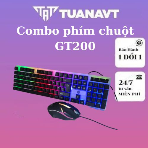 Combo Bộ Phím Chuột Led Gt200 Shopee Việt Nam