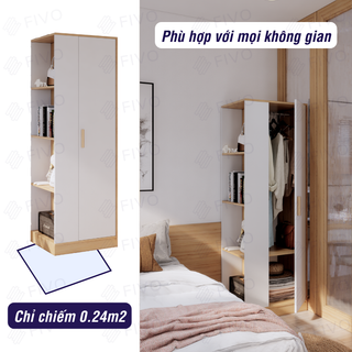 [Freeship HCM] Tủ Quần Áo Gỗ FIVO FC06, Gỗ Chống Ẩm Dày Dặn Cao Cấp, Hộc Tủ Riêng Tư, Trả Góp 0%