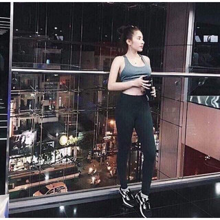 Quần legging nữ cạp cao xuất Hàn chất liệu siêu co giãn