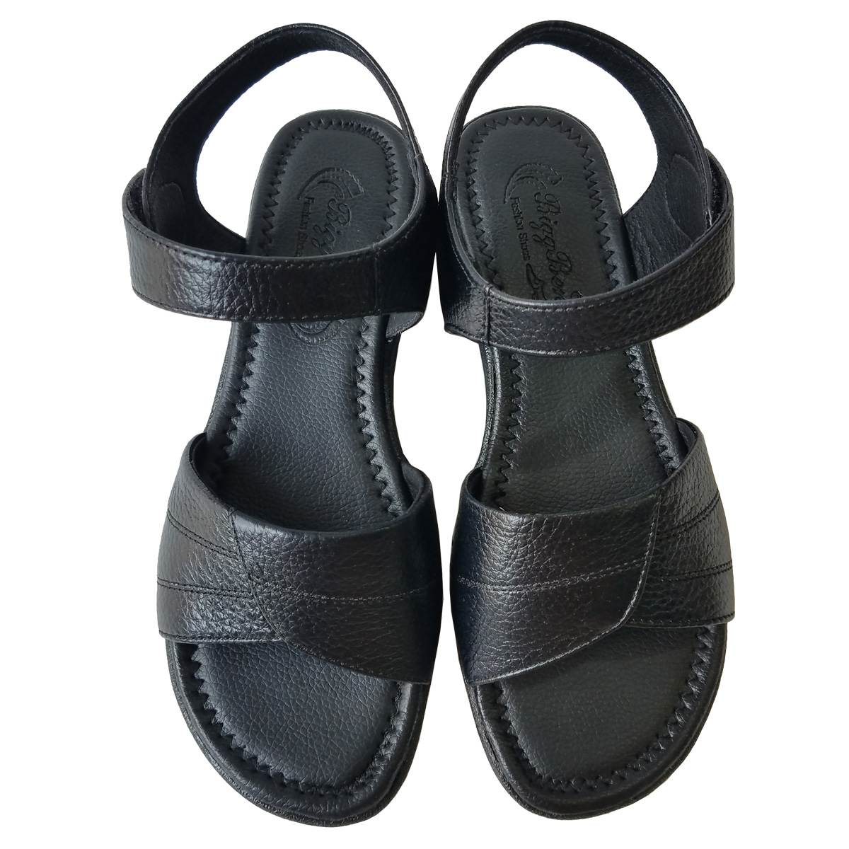Giày Sandal Nữ Da Bò Thật BIGGBEN Cao 3 Phân HKD693