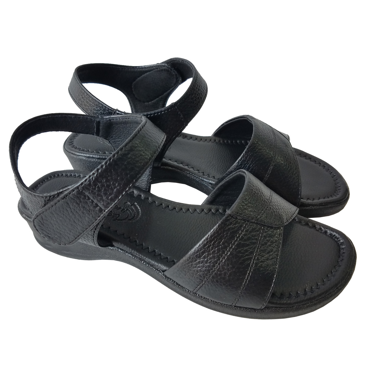 Giày Sandal Nữ Da Bò Thật BIGGBEN Cao 3 Phân HKD693