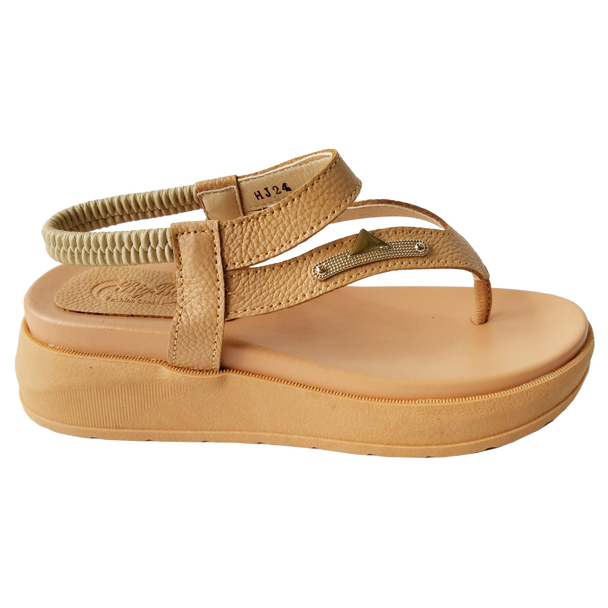 Giày Sandal Nữ Xỏ Ngón Da Bò Thật BIGGBEN Cao 5 Phân HKD694