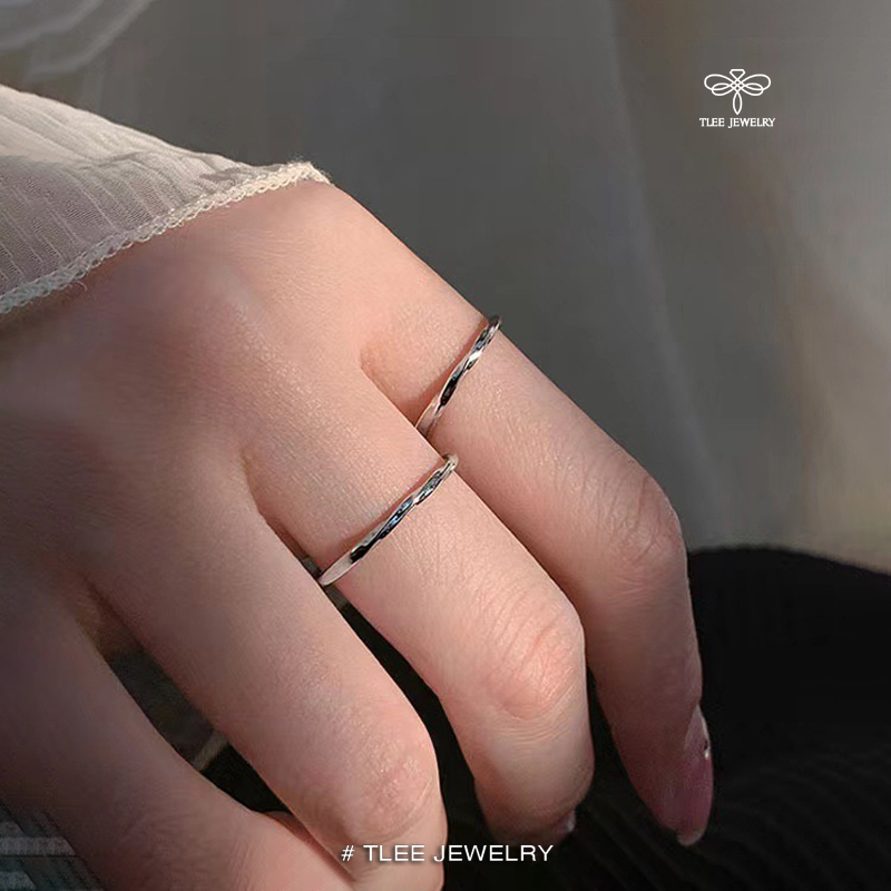 Nhẫn bạc TLEE mẫu xoắn mềm cá tính TLEE JEWELRY A0355