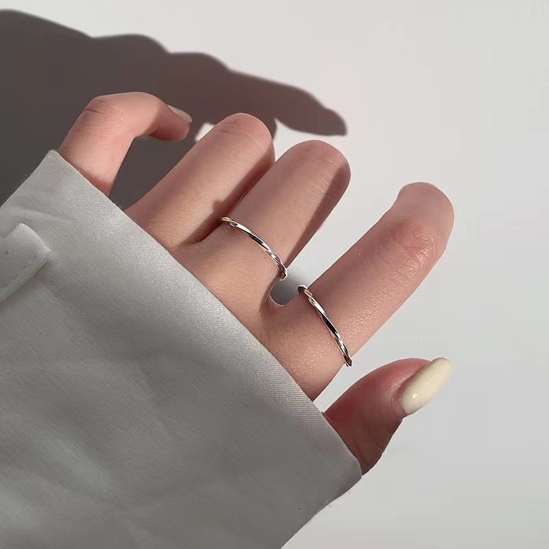 Nhẫn bạc TLEE mẫu xoắn mềm cá tính TLEE JEWELRY A0355