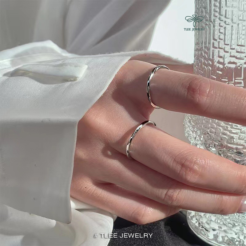 Nhẫn bạc TLEE mẫu xoắn mềm cá tính TLEE JEWELRY A0355