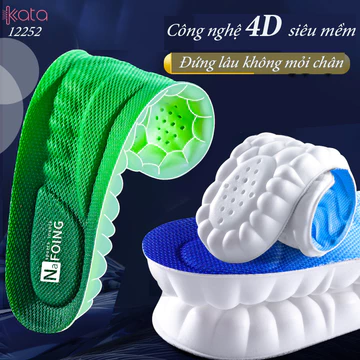 Lót giày thể thao PU siêu mềm Nam Nữ,đế dày chống sốc đứng lâu không mỏi 12252