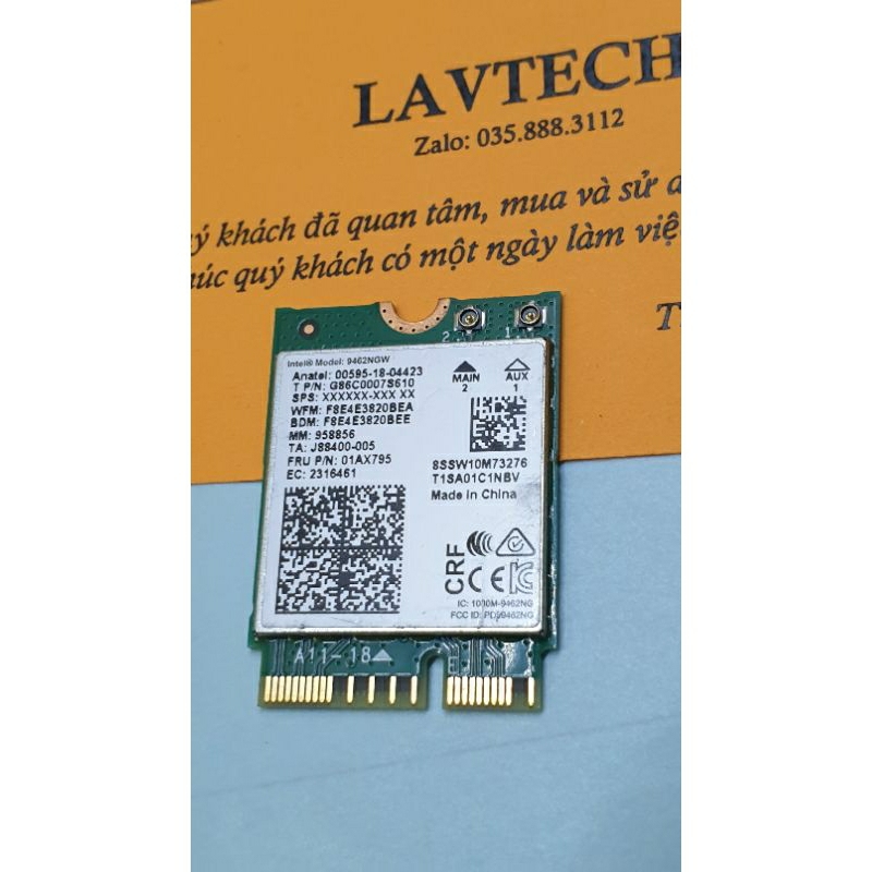 Card WIFI Intel 9462 NGW | WIFI AC9462 (M.2/NGFF/2230 - CNVi) (Hàng Đẹp ...