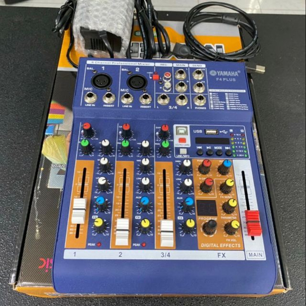 Mixer Yamaha F4 Pro Tích Hợp Vang Số 16 Chế Độ Vang Chuyển Đổi Thành