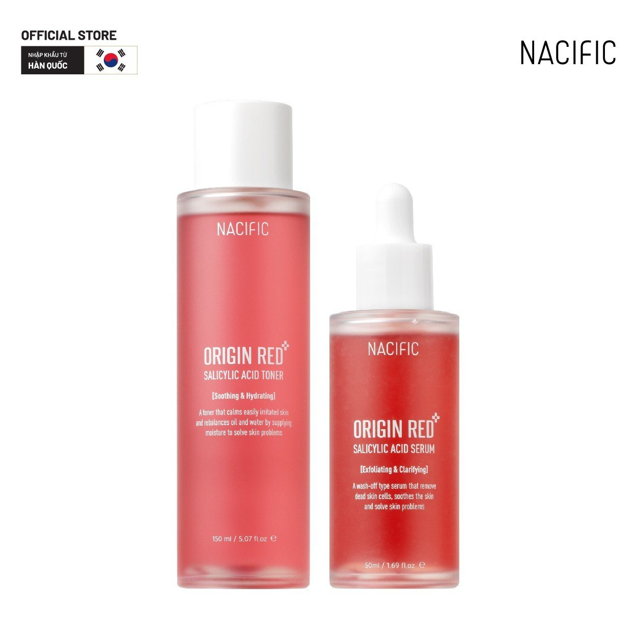 Ảnh Combo peel da Nacific Origin Red Salicylic Acid Serum 50ml + Nước hoa hồng Origin Red Salicylic Acid 150ml 2