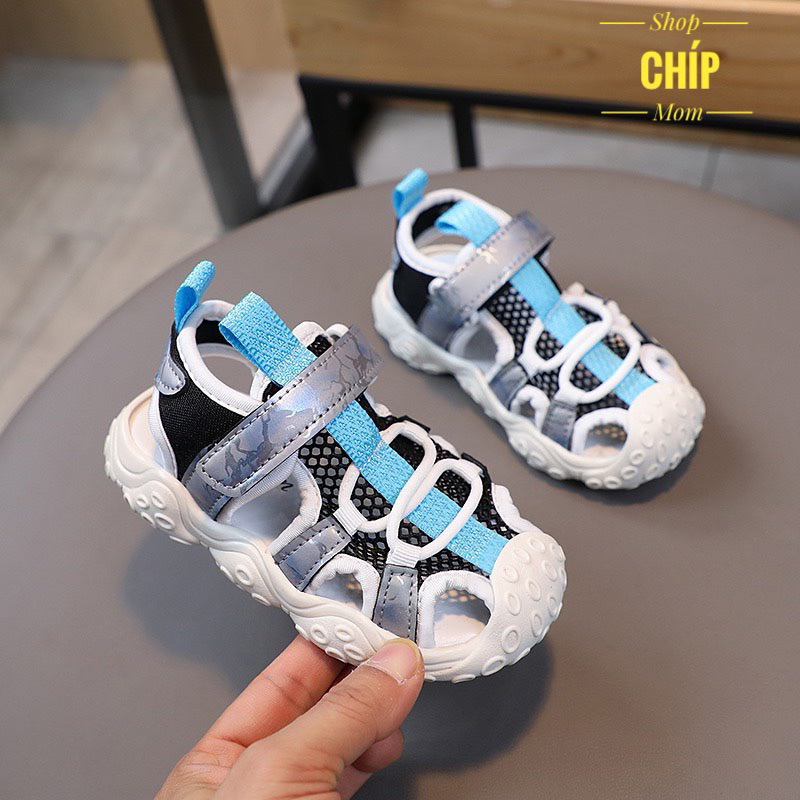 sandal bé trai dép rọ lưới vải êm chân mát mùa hè cho bé gái kiểu dáng thể thao năng động mẫu mới nhất bảo vệ chân RO918