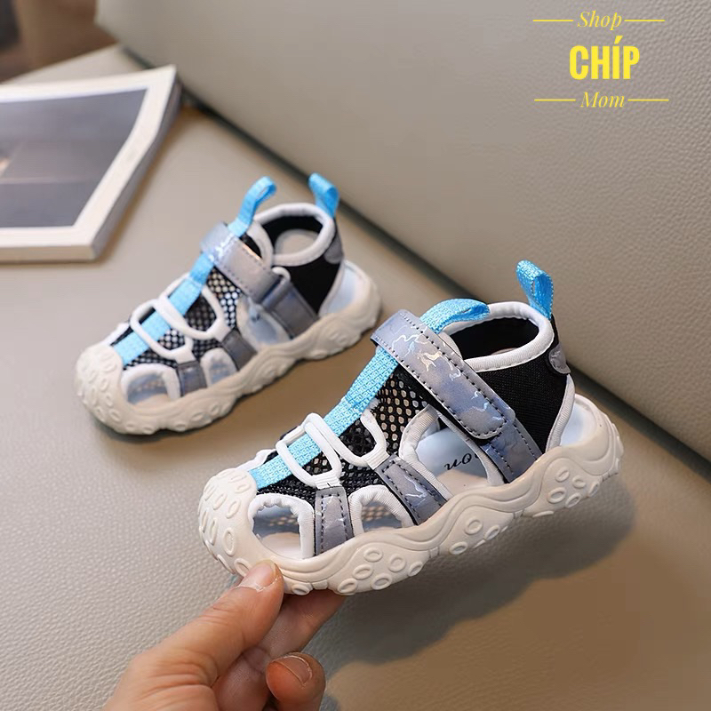 sandal bé trai dép rọ lưới vải êm chân mát mùa hè cho bé gái kiểu dáng thể thao năng động mẫu mới nhất bảo vệ chân RO918