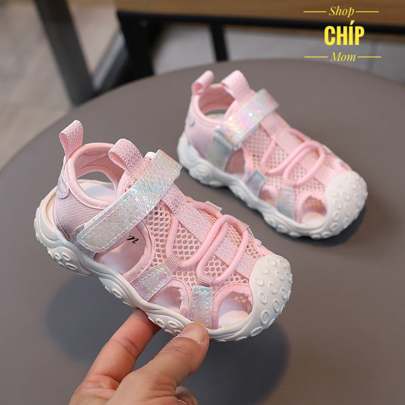sandal bé trai dép rọ lưới vải êm chân mát mùa hè cho bé gái kiểu dáng thể thao năng động mẫu mới nhất bảo vệ chân RO918
