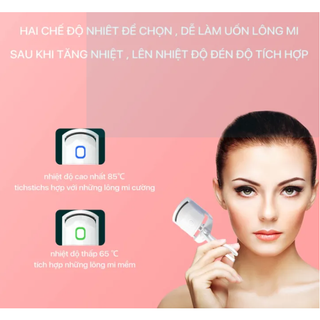 Máy Uốn Mi Điện Thông Minh - Kẹp Bấm Mi Nhỏ Gọn  Làm Cong Nhanh Chóng Sạc Điện Cổng USB GD729-UonmiUSB