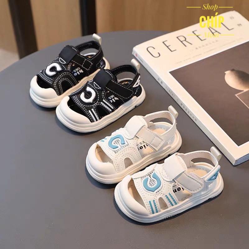 sandal bé trai dép quai hậu tập đi cho bé gái chữ C chống vấp lưới êm chân đế dẻo chống trượt QCCC 2305