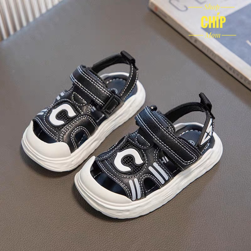 sandal bé trai dép quai hậu tập đi cho bé gái chữ C chống vấp lưới êm chân đế dẻo chống trượt QCCC 2305