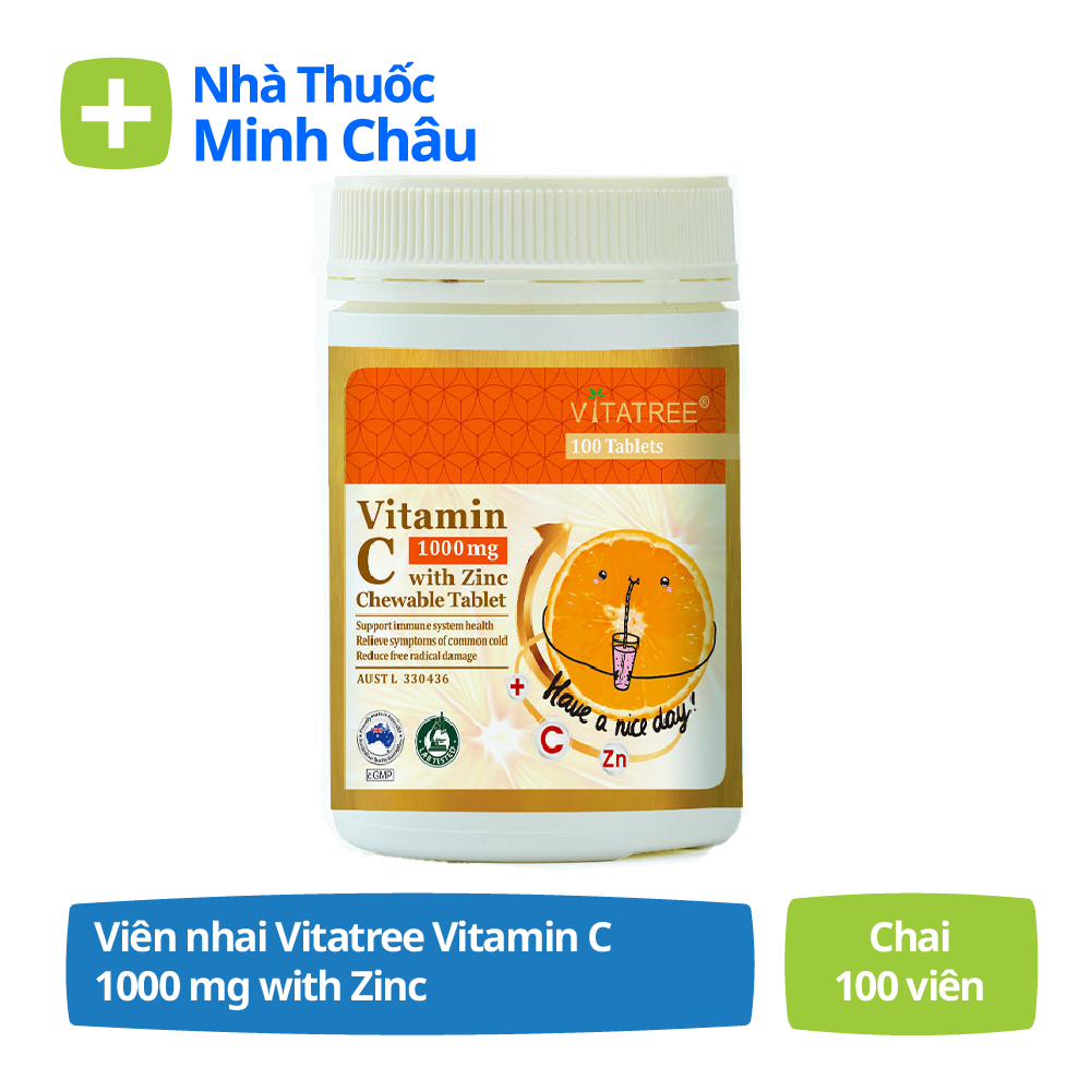 Viên nhai Vitatree Vitamin C 1000 mg with Zinc 100 viên Shopee Việt Nam