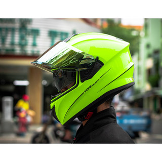Mũ Bảo Hiểm Fullface YOHE 981 Màu Trơn Hai Kính Chuẩn ECE22.05 An Toàn Đi Phượt [Chính Hãng]
