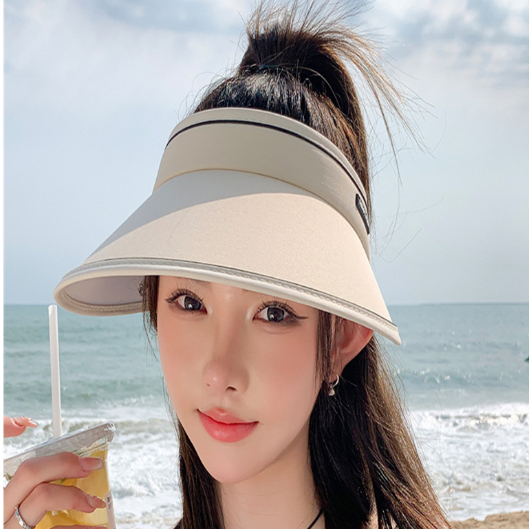 Mũ rộng vành nửa đầu LUHAZO đi biển du lịch chống nắng chống UV trẻ trung năng động gấp gọn tiện lợi DK5T5