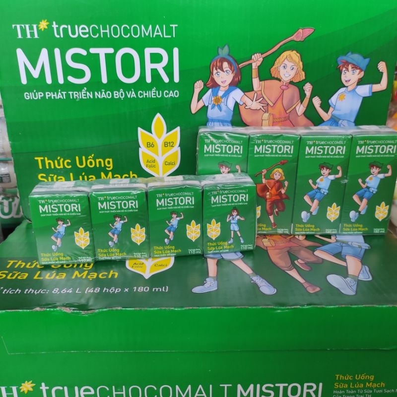 Thức uống sữa lúa mạch TH Truechocomalt MISTORI thùng 4 hộp x 110ml ...
