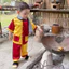 Bộ bà ba nông dân cho bé (7-35kg) [CHƯA CÓKHĂN] - Chất lụa mềm mại, mặc đi chùa, đi lễ hội cho bé...
