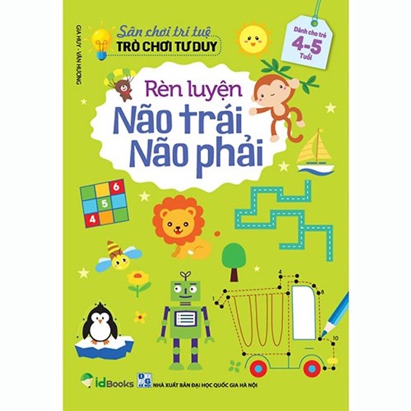 Sách - Bộ 3 Cuốn Sân Chơi Trí Tuệ - Trò Chơi Tư Duy Rèn Luyện Não Trái Não Phải - Dành cho trẻ từ 3-6 tuổi