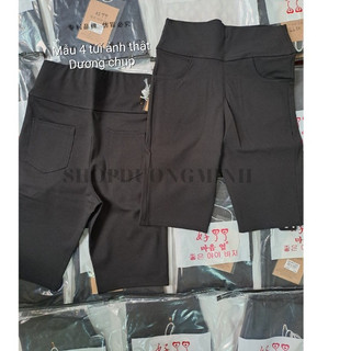 {Ảnh thực tế Shop chụp} QUẦN LEGGING NGỐ ĐÙI CẠP CAO GEN BỤNG CÓ TÚI CHẤT MÌ HÀN
