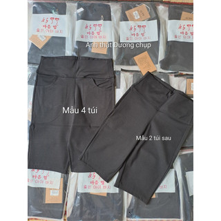{Ảnh thực tế Shop chụp} QUẦN LEGGING NGỐ ĐÙI CẠP CAO GEN BỤNG CÓ TÚI CHẤT MÌ HÀN