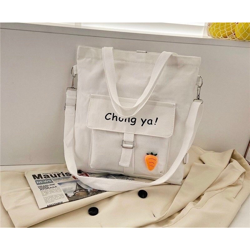 Túi tote đeo chéo thời trang sinh viên học sinh - Chong Ya