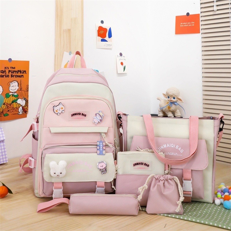 Balo set 4 món nam nữ thời trang ulzzang chống thấm Đi học - Jima