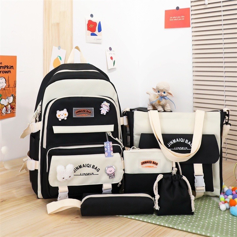 Balo set 4 món nam nữ thời trang ulzzang chống thấm Đi học - Jima
