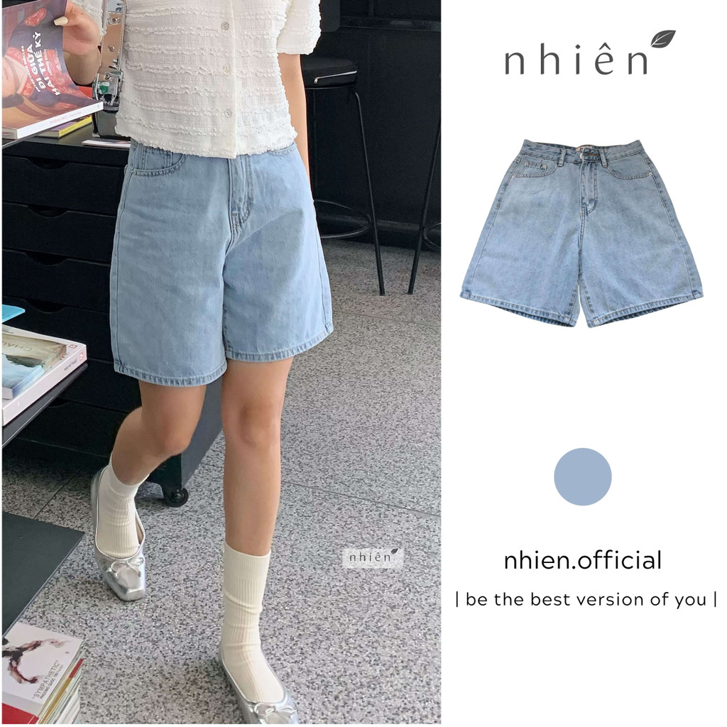 Quần jean nữ - quần ngố lửng ống rộng nhiennhienvintage NQJ00002 | BigBuy360 - bigbuy360.vn