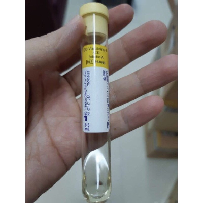 Ống nghiệm ACD Mỹ dùng lấy máu áp lực âm có sẵn chất chống đông