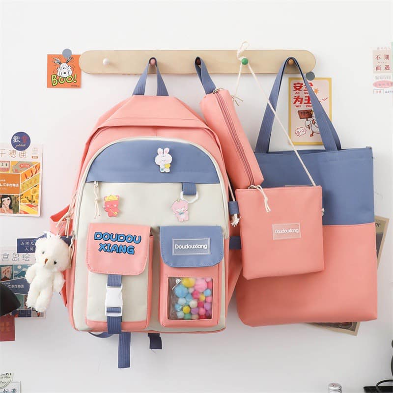Balo 4 món thời trang sinh viên học sinh - DouDOU