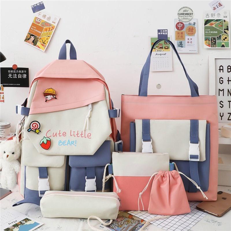 Balo 4 món thời trang đi học - Cute Little (không kèm túi rút)