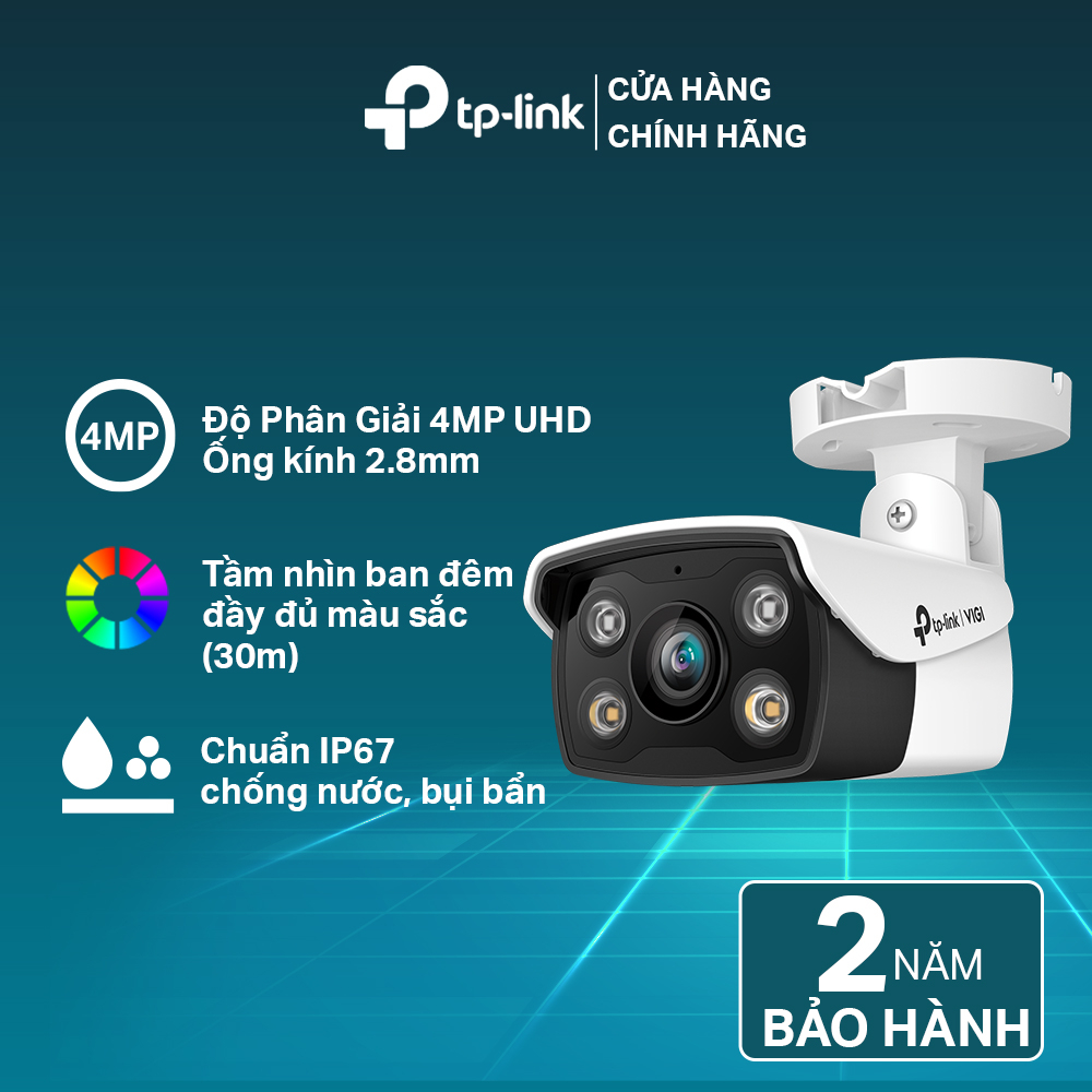 Camera IP CCTV TP-Link VIGI C340 4MP Ngoài Trời, Phát Hiện Thông Minh