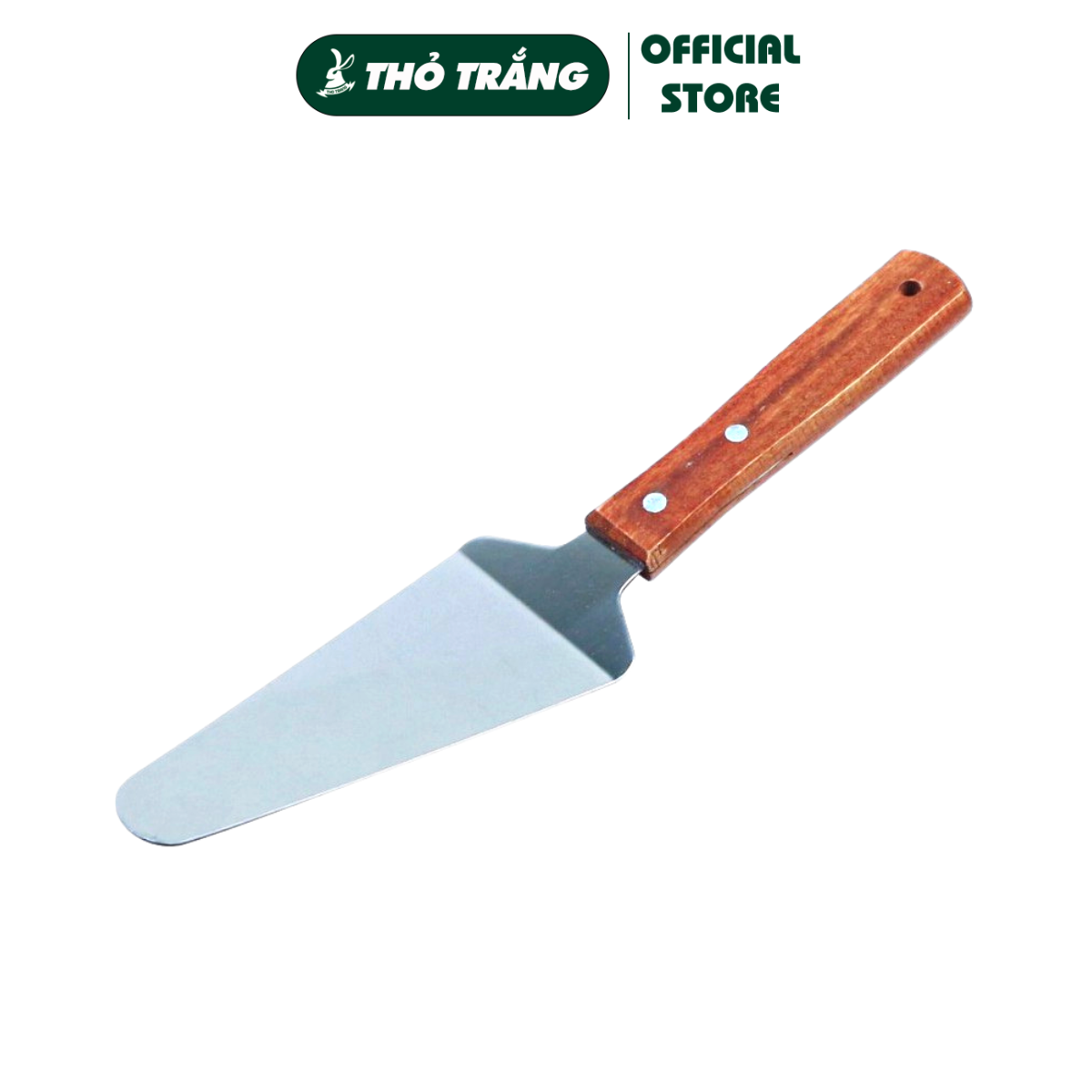 Xẻng xúc bánh tam giác inox, cán gỗ | Shopee Việt Nam