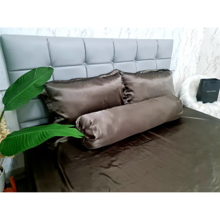 🧧LỤA SILK🧧Chăn Ga Gối Phi Lụa Mã Xám Chì Sang Trọng - Hàng Loại 1 Mềm Mát - Chăn Ga Sỉ HCM