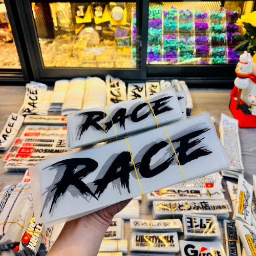 Tem Decal Race Màu Đen Trong Suốt Dán Xe Trắng | Shopee Việt Nam