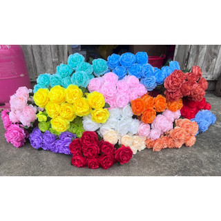 Combo 10 cành hoa trà mao lương 3 bông cao 70cm- Hoa giả