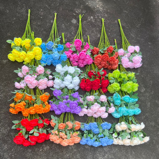 Combo 10 cành hoa trà mao lương 3 bông cao 70cm- Hoa giả