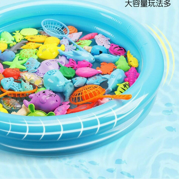 Đồ Chơi Câu Cá Cho Bé PTLUXURY Bằng Nam Châm Size Lớn Bằng Nhựa Nhiều Màu Sắc Nhiều Chi Tiết