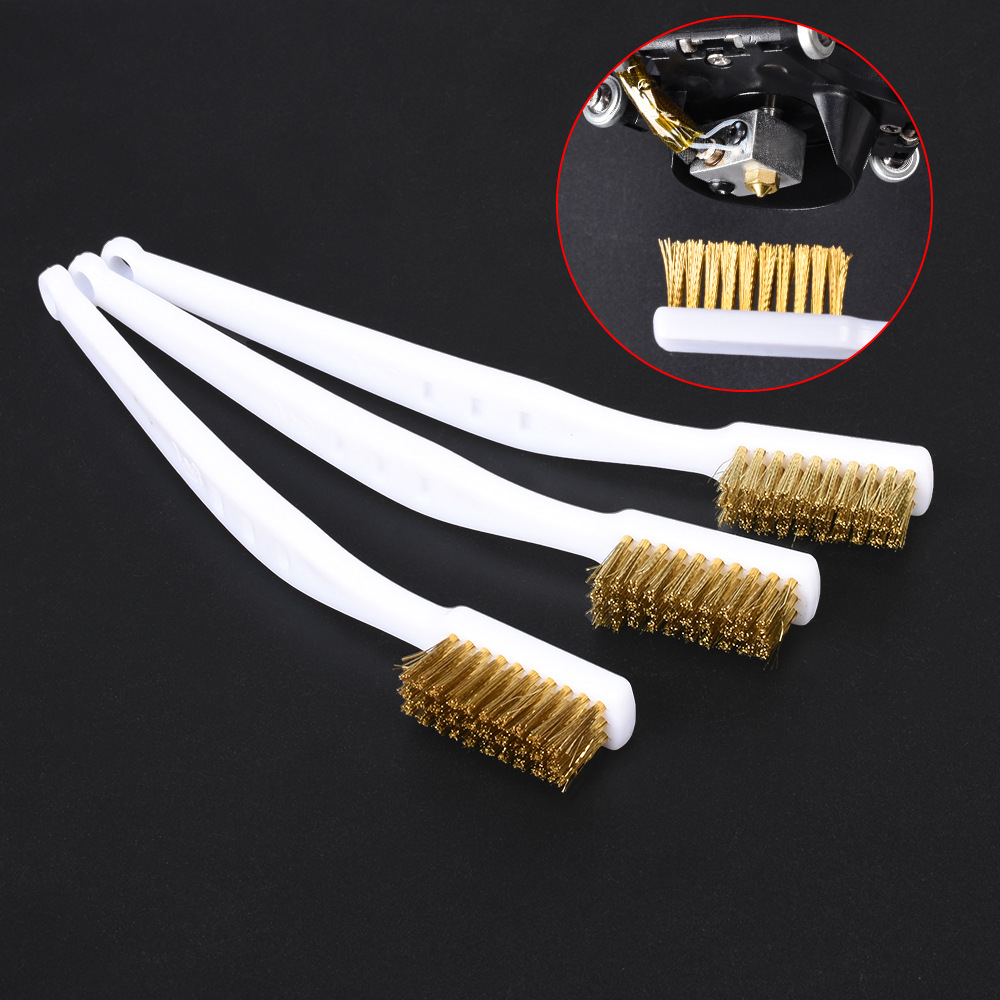 Chất Mài Mòn Bộ 10 Bàn Chải Sợi Đồng Cán Nhựa Cho Kim Loại & Bảng Mạch Thích Hợp