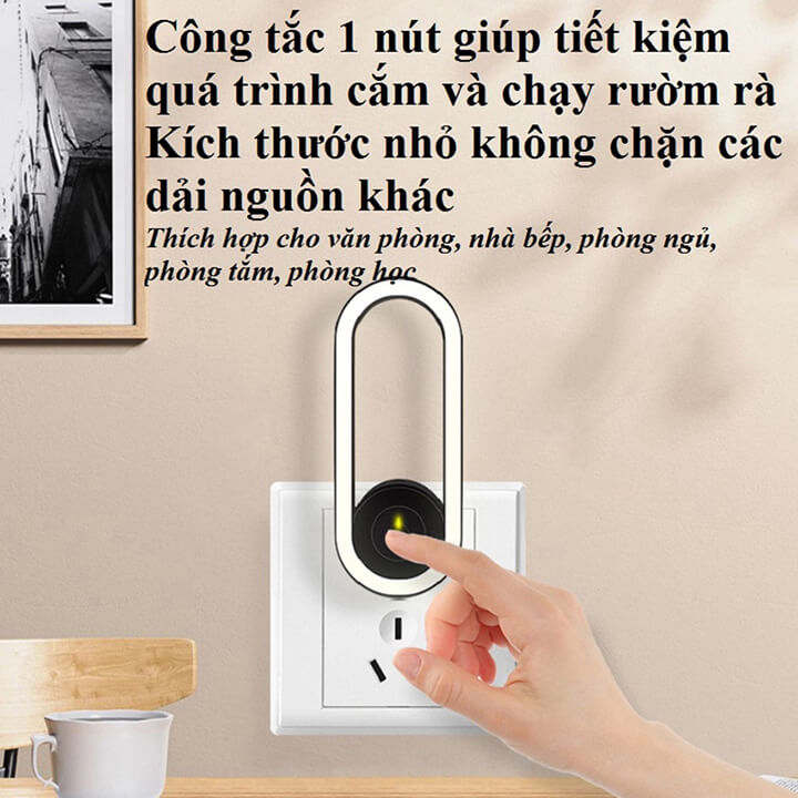 Máy đuổi muỗi đuổi côn trùng công nghệ sóng siêu âm kiêm đèn ngủ không ồn, an toàn với người sử dụng