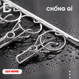 Móc treo đồ của bé, treo đồ lót tất vớ chất liệu thép không gỉ thiết kế móc khóa chống trượt phơi đồ ban công tiện lợi