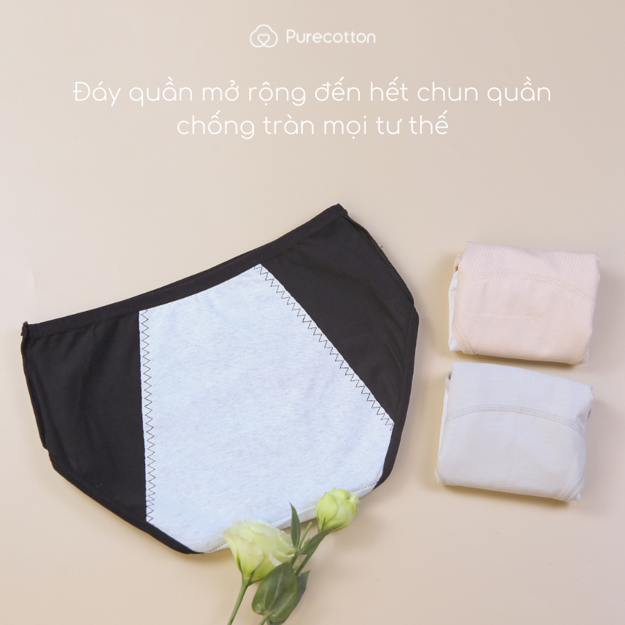 Ảnh Quần lót chống tràn nguyệt san BIGSIZE Purecotton chất liệu cotton cao cấp PC085 3