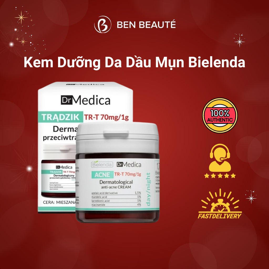 Kem Dưỡng Da Dầu Mụn Bielenda Dr Medica Dermatological Anti-Acne Cream ...