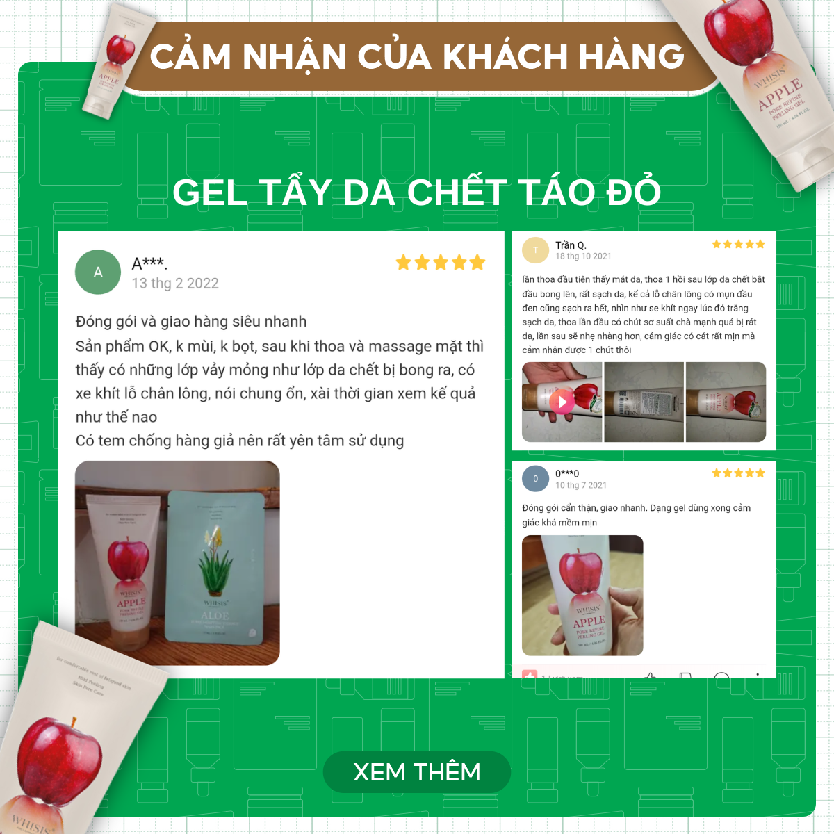 Ảnh Tẩy Tế Bào Chết Mặt Dạng Gel WHISIS Apple Pore Refine Peeling Gel Thu Nhỏ Lỗ Chân Lông Chiết Xuất Táo Đỏ Lên Men 120ml 1